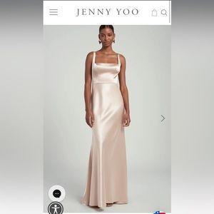 Jenny Yoo Ariana bridesmaids dress in Pale Gold - size 6